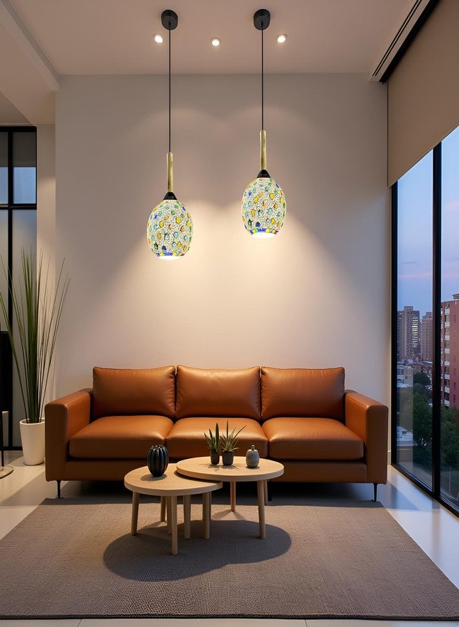 Avior Hanging Light for Kitchen Arch, Ceiling Pendant Lamp for Living Room and Restaurants Lights, Hallway (Multi, Single 1Pc + Bulb) - Image 2